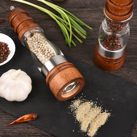 Wooden Salt Pepper Grinder: The Seasoning Duo | Woody&