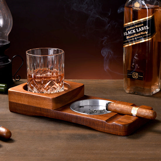 2 In 1 Wooden Ash Tray - Premium Wood by Woody Kitchenware