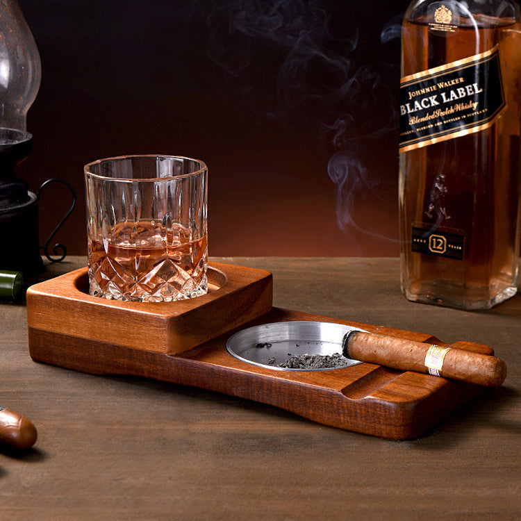 Wooden Cigar Ashtray: The Dual Sanctuary Valet | Woody&