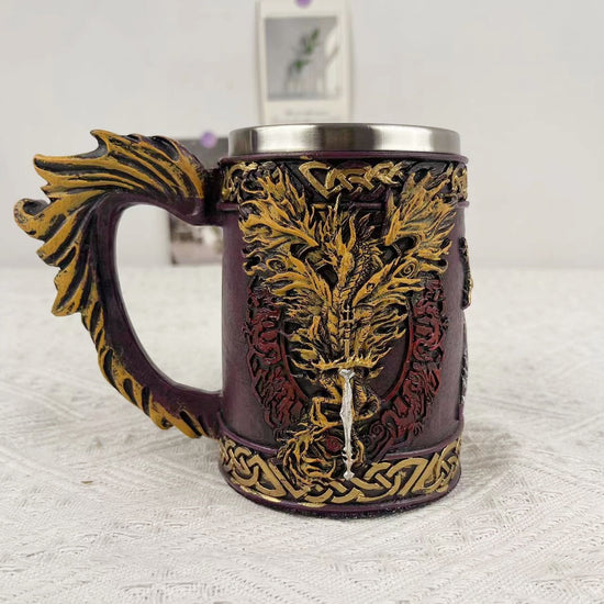 Creative Viking Pirate Beer Stainless Steel Water Cup - Premium Wood by Woody Kitchenware