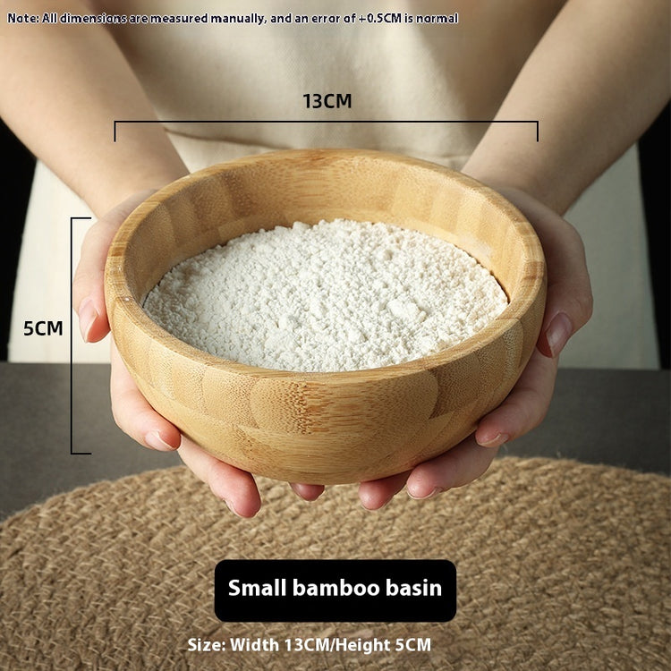 Handcrafted artisan wooden salad bowl and organic dough basin for sustainable kitchen decor and natural meal prep.