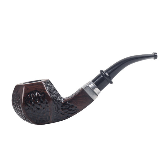 Hand-Carved Blackwood Tobacco Pipe | Premium Solid Wood Smoking Tool