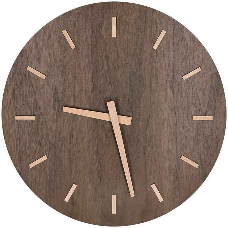 Elegant Nordic Minimalist Wooden Wall Clock – Silent, Round Design for Living Room & Office Decor