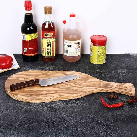 Handcrafted Olive Wood Irregular Cutting Board – Unique & Functional