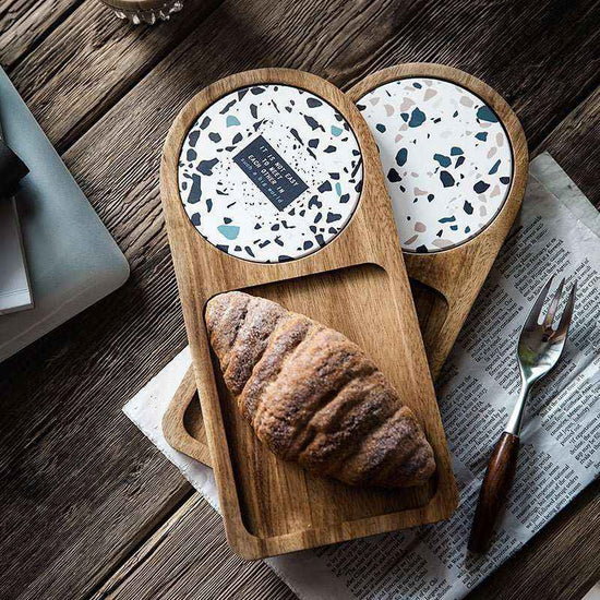 🪵 Japanese Style Unlacquered Acacia Wood Tray