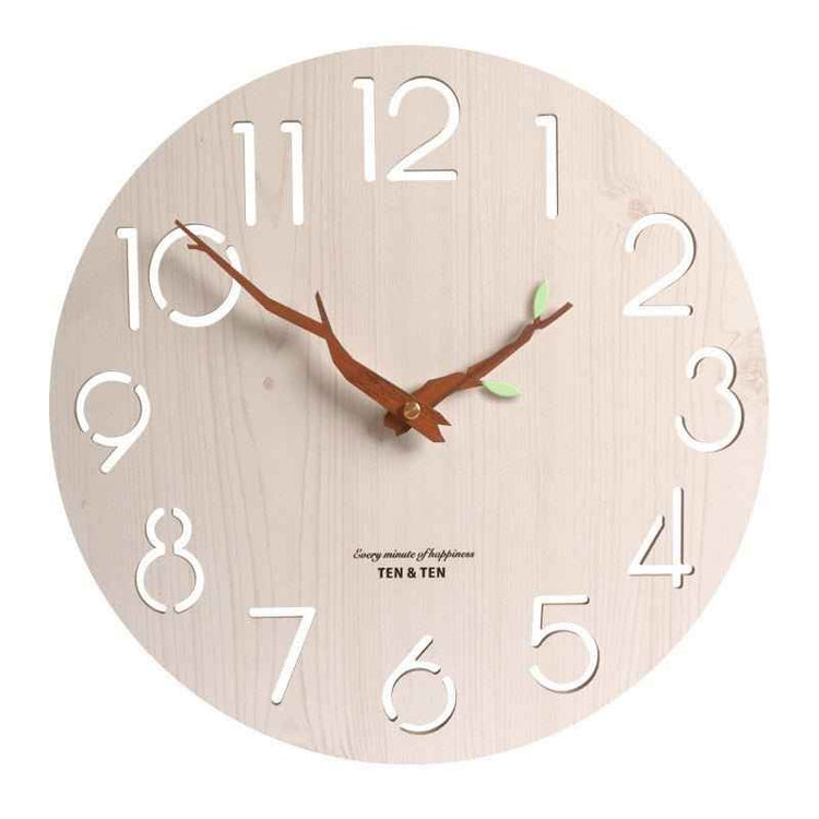 Stylish Atmosphere Creative Wooden Wall Clock– Elegant & Whisper-Quiet Design