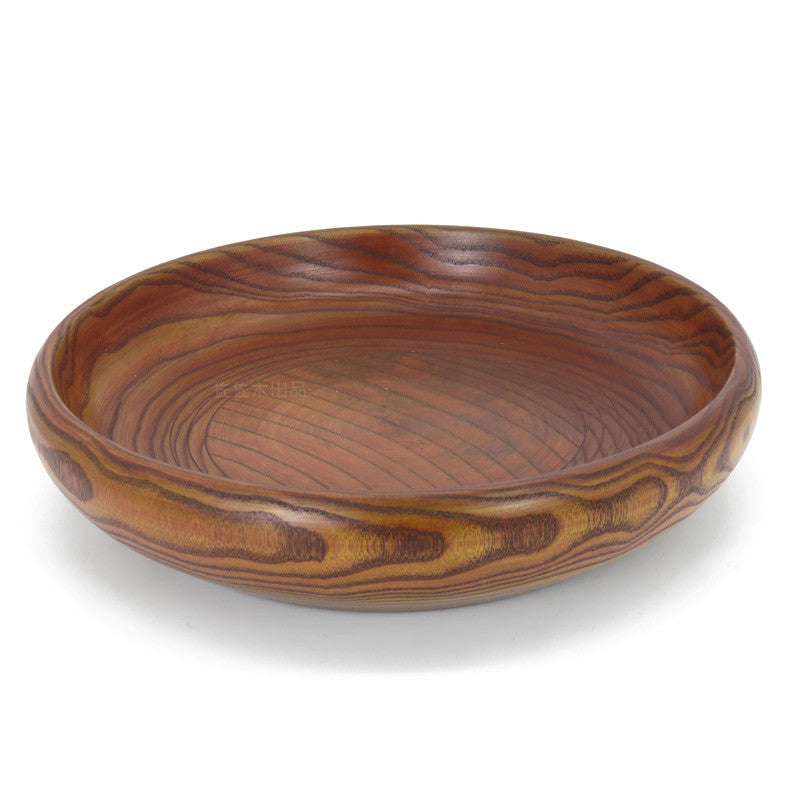 Milky Way solid wood bowl by WoodyKitchenware, jujube wood soup, salad, and fruit bowl with natural grain detail.