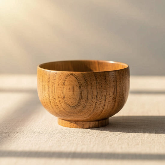 Wooden Jujube Bowl by WoodyKitchenware, a small solid timber basin with smooth natural wood grain and rounded edges.