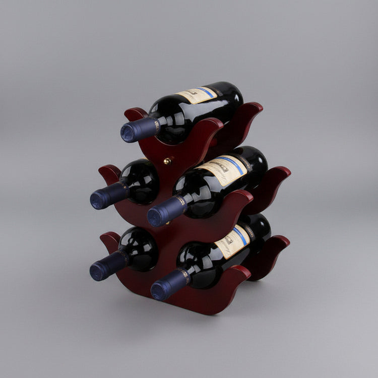 European wooden wine rack decoration by WoodyKitchenware, showcasing a solid wood wine and glass display for kitchen or bar decor.