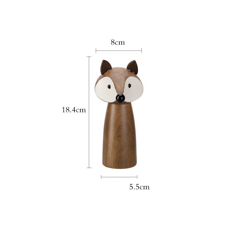 Cute panda wooden seasoning grinder by WoodyKitchenware with ceramic core and eco-friendly finish, featuring adorable animal designs.
