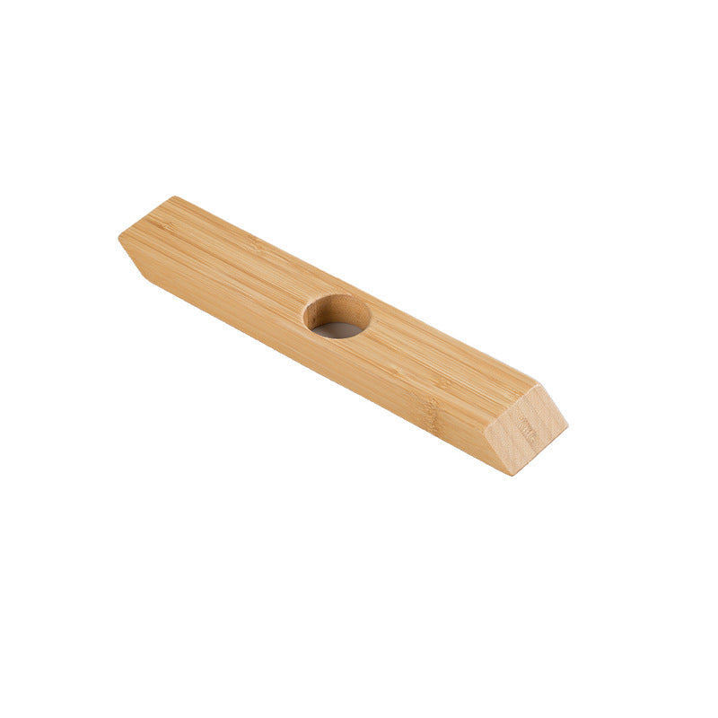 Creative Bamboo Wine Bottle Rack by WoodyKitchenware featuring a semi-circle design for stylish wine storage.