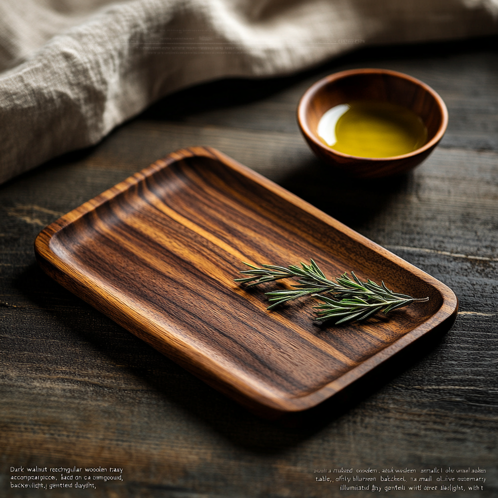 WOODEN PLATE & TRAY