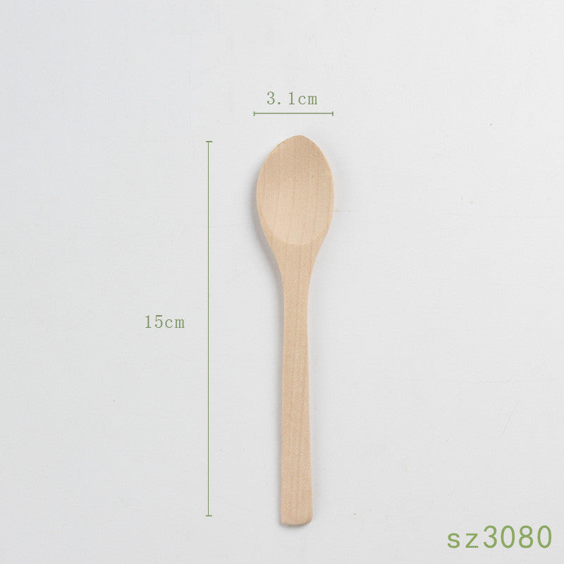 Japanese-Style Solid Wood Honey Spoon - Natural & Elegant