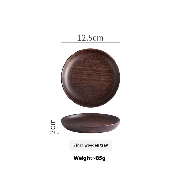 Walnut Wood Plate: Black Walnut Round Dish | Woody&