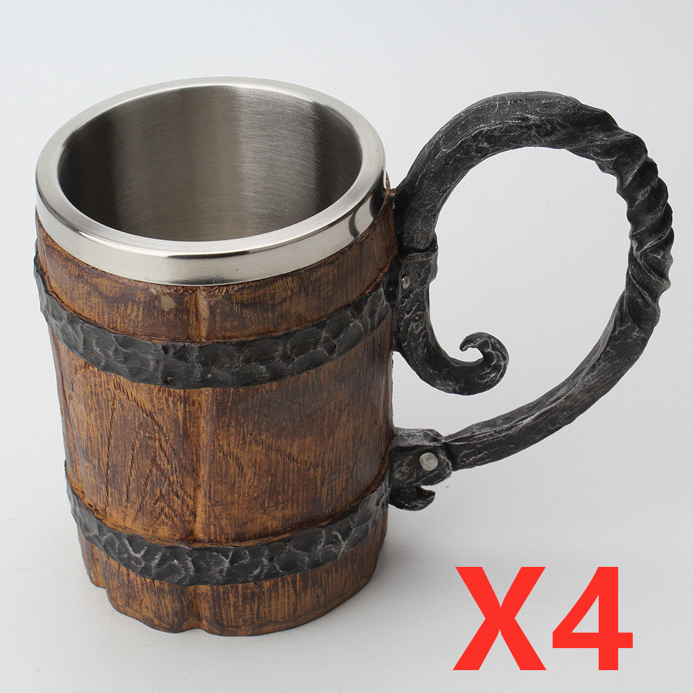 Double Beer Mug - Stainless Steel by Woody Kitchenware