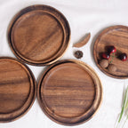 Round Wooden Plate - Premium Wood by Woody Kitchenware