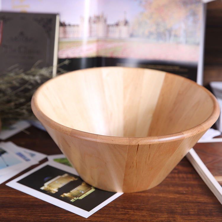 Large Round Japanese Style Bowl - Premium Wood by Woody Kitchenware