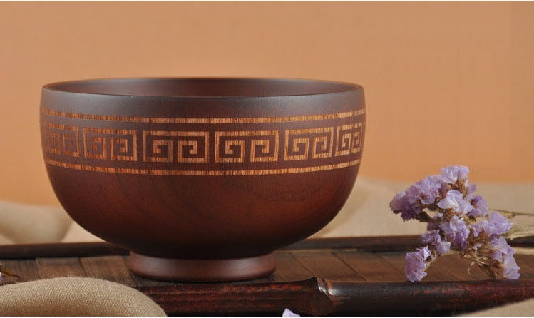 Authentic Mongolian Wooden Bowl - Inner Mongolia Craft Tableware