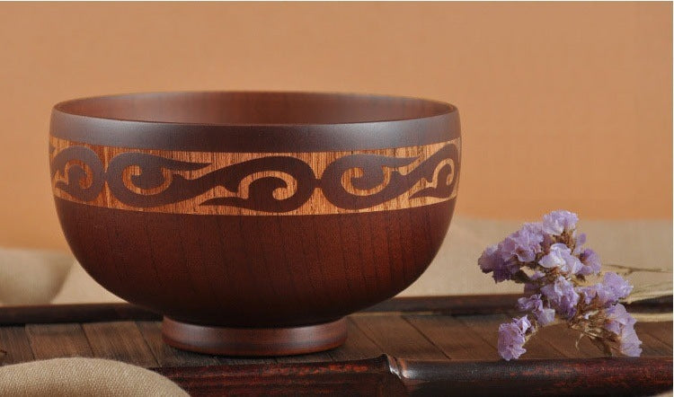 Authentic Mongolian Wooden Bowl - Inner Mongolia Craft Tableware