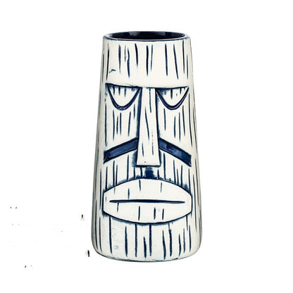 Ceramic Tiki Mug: The Moai Sentinel | Woody&