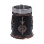 German Beer Mug Greek - Stainless Steel by Woody Kitchenware