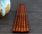 Fired Bamboo Chopsticks - Premium Wood by Woody Kitchenware