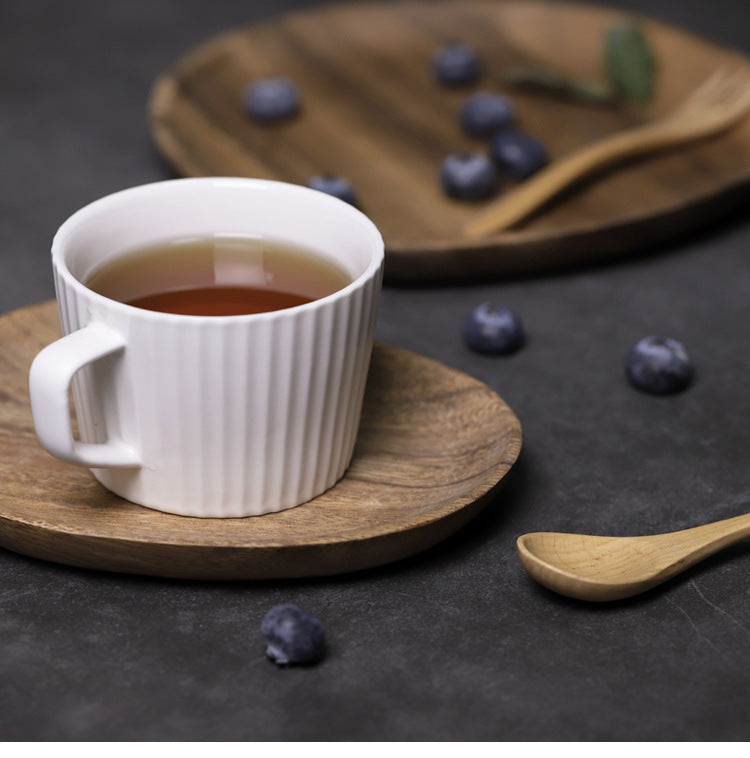 Rectangular Walnut Tray - Snack, Sushi, Fruit & Tea Serving Plate with Irregular Design