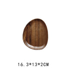 Walnut Snack Plate Plate - Premium Wood by Woody Kitchenware