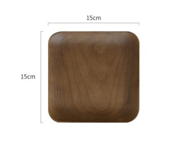 Japanese-Style Black Walnut Plate - For Breakfast & Snacks