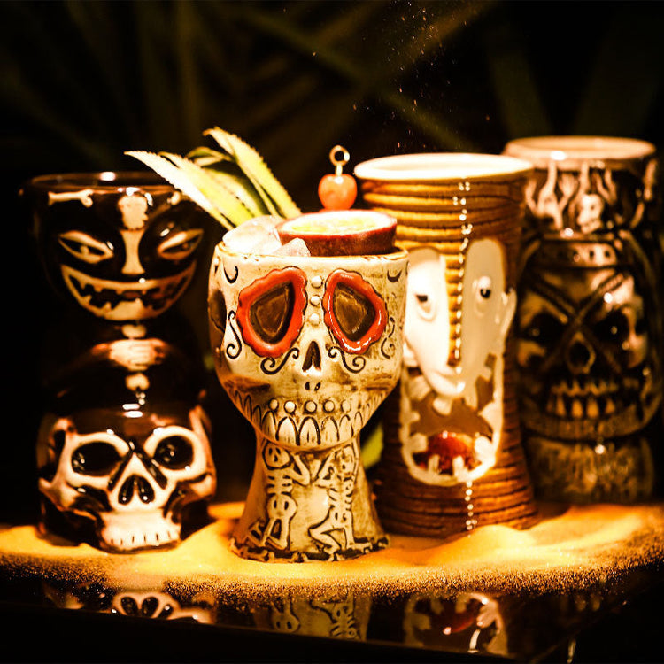 Ceramic Tiki Mug: The Moai Sentinel | Woody&