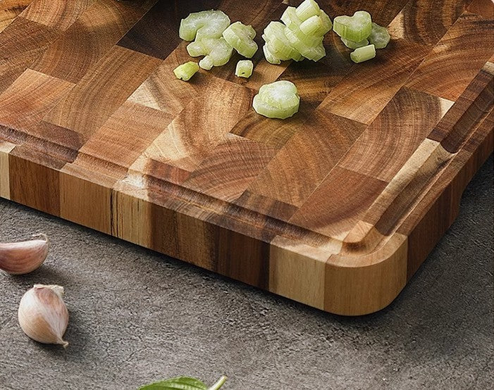 Thick Acacia Wood Cutting Board - Durable & Heavy-Duty for Home Use