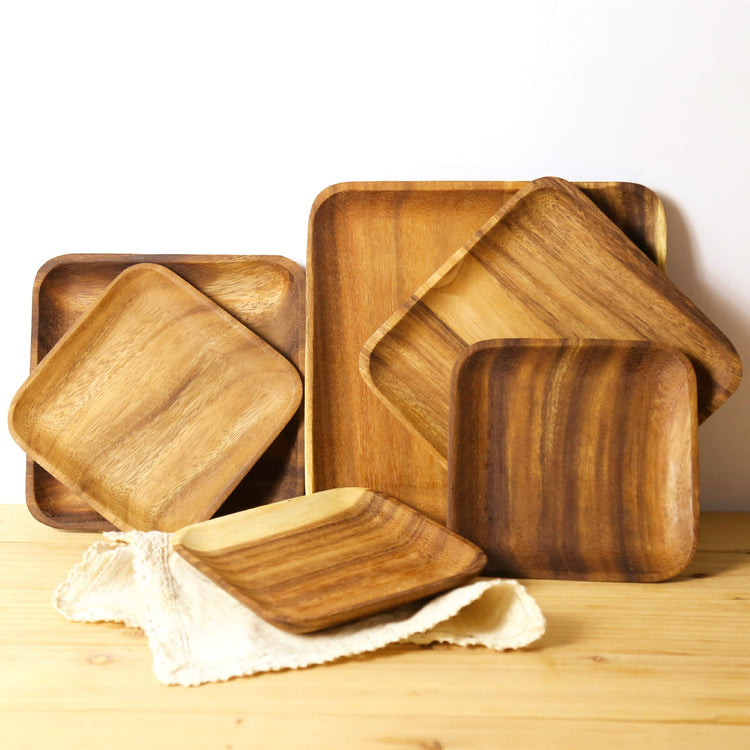 Acacia Rectangular Wooden Plate - Premium Wood by Woody Kitchenware