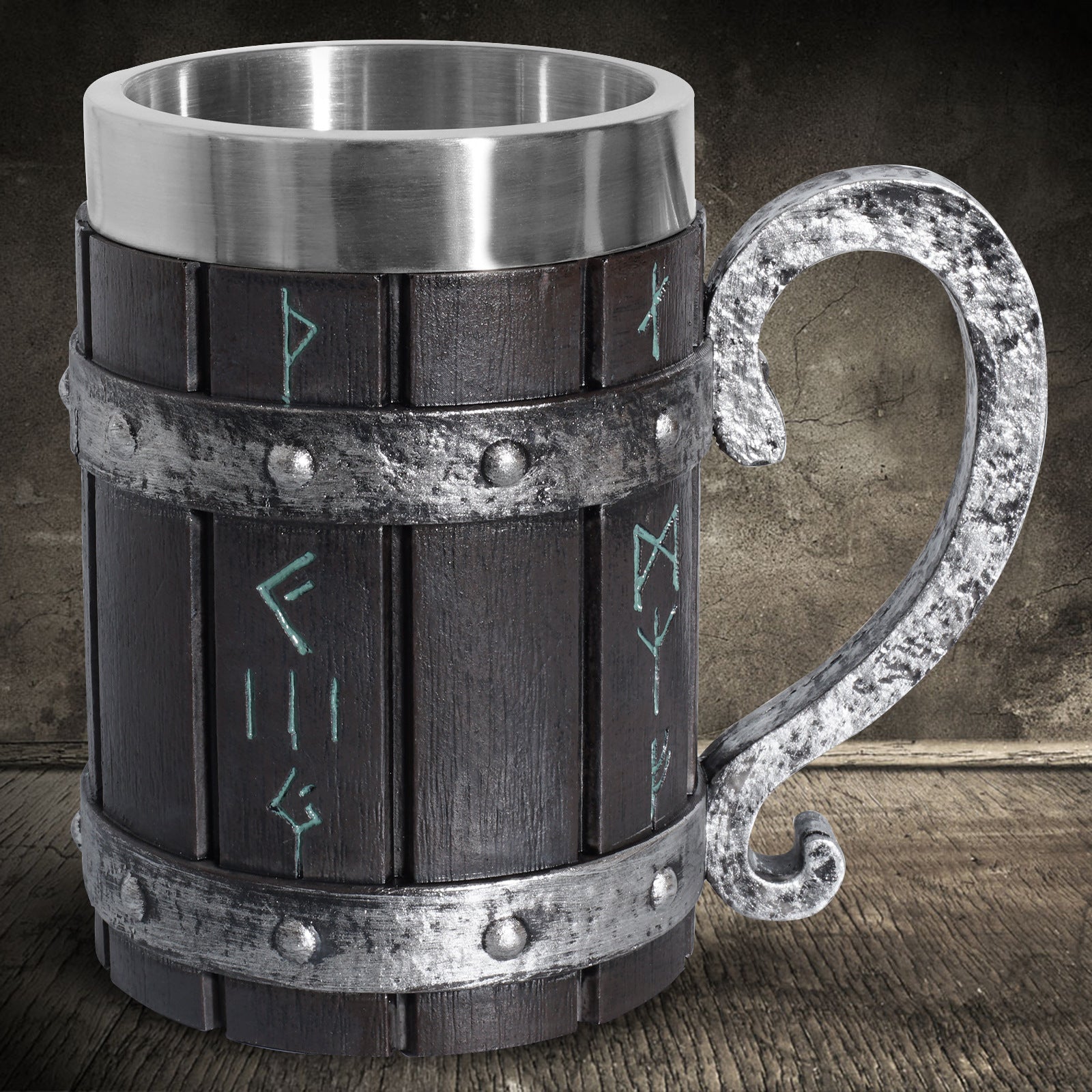 Resin Beer Mug: The Runic Command | Woody's Rituals 3