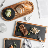 Household Rock Wood Board Tray - Premium Wood by Woody Kitchenware