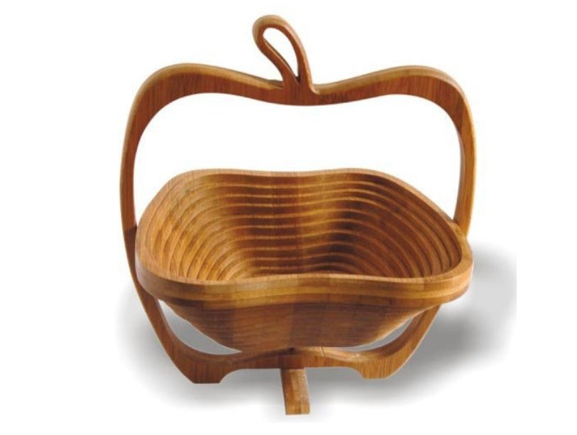 Quality Folding Wooden Fruit Basket for Kitchen Storage