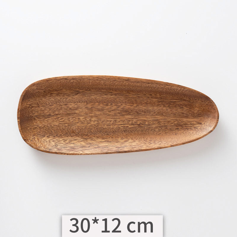 Irregular Acacia Wood Tray - Cake, Dinner & Serving Plate for Home & Hotel