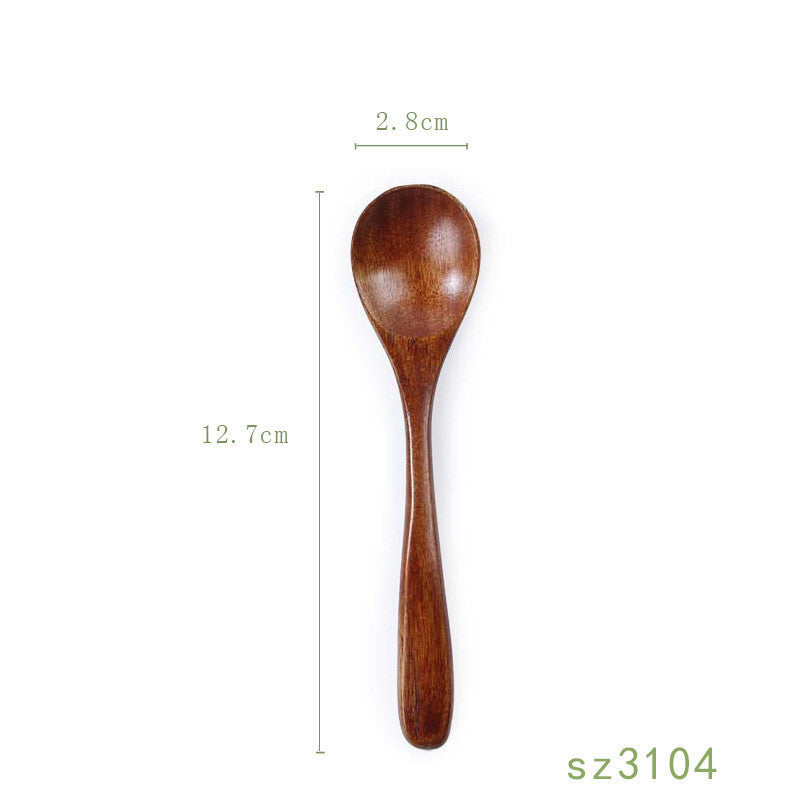 Japanese-Style Solid Wood Honey Spoon - Natural & Elegant