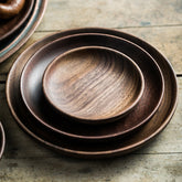 Walnut Wood Plate: Black Walnut Round Dish | Woody&