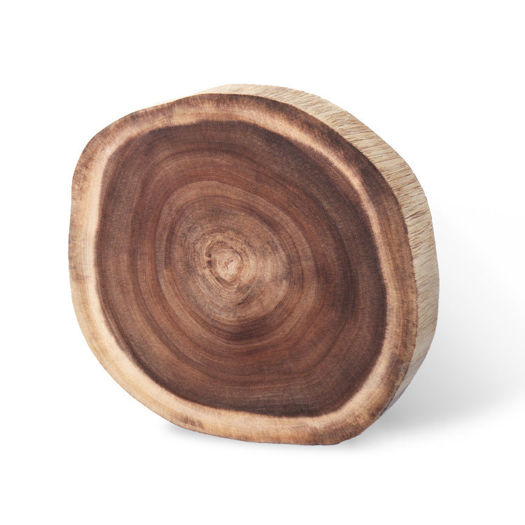 Round Log Cutting Board - Double-Sided & Natural Wood