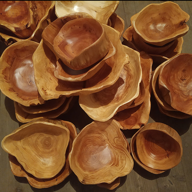 Solid Wood Fruit Plate - Premium Wood by Woody Kitchenware