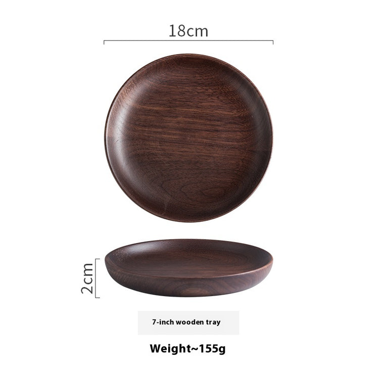 Walnut Wood Plate: Black Walnut Round Dish | Woody&