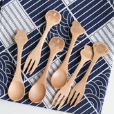 Cartoon Wooden Spoon And - Premium Wood by Woody Kitchenware