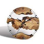 Wall Clock: Nordic Wood Grain Tempered Glass Woody's Rituals by WoodyKitchenware