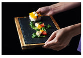 Wooden Pizza Board: Marble Accent Pizza Plate Woody&