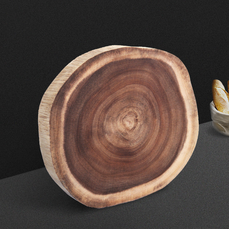 Round Log Cutting Board - Double-Sided & Natural Wood