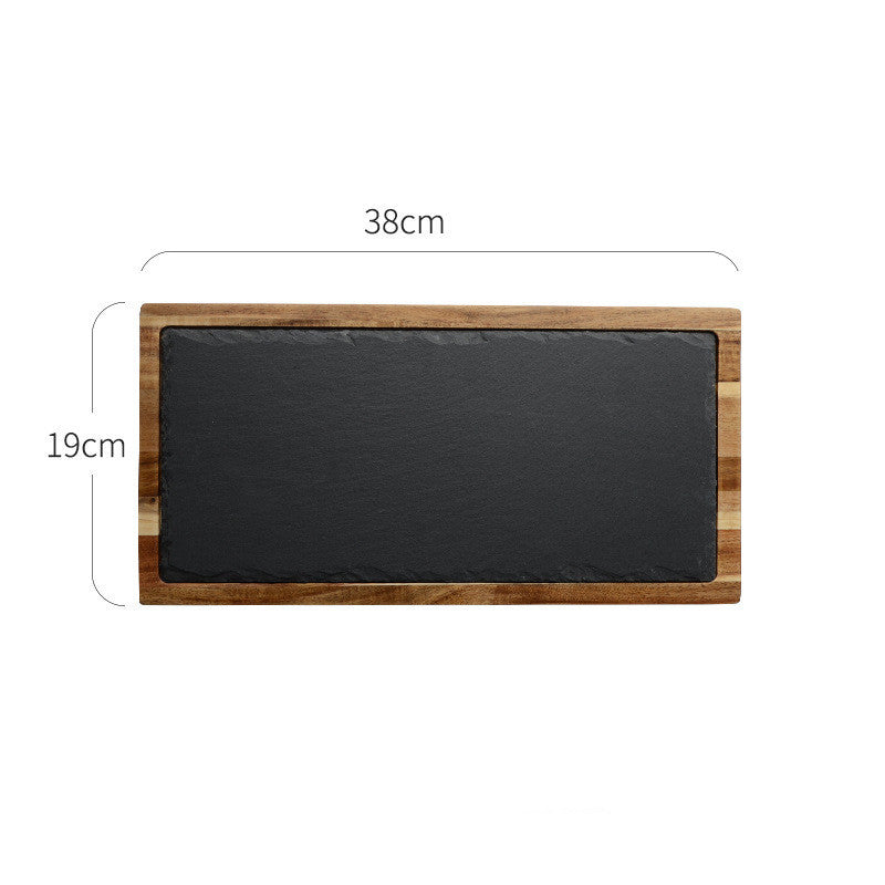 Black Wood Pizza Plate - Modern & Minimalist Serving