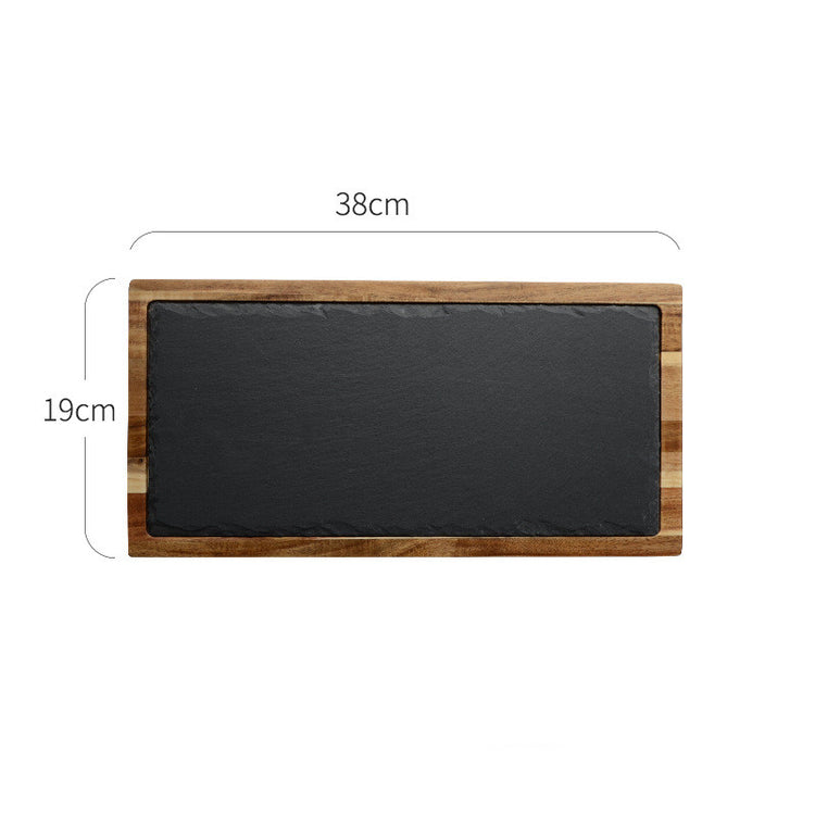 Wooden Pizza Board: Marble Accent Pizza Plate Woody&