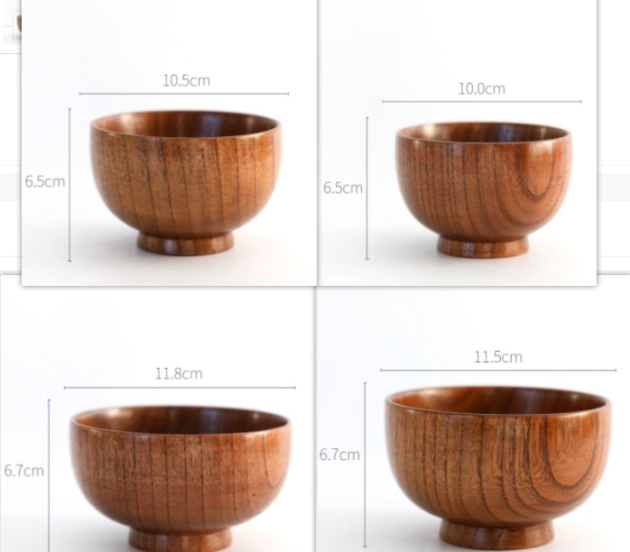 Classic Round Wooden Bowl - Versatile Kitchen & Tableware Essential