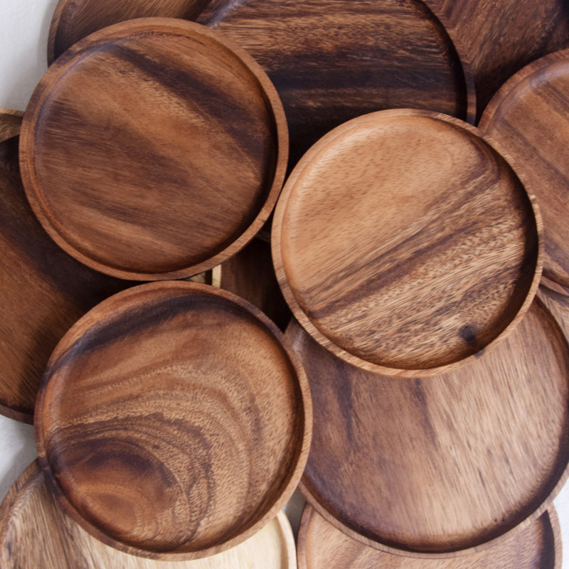 Round Wooden Plate - Premium Wood by Woody Kitchenware