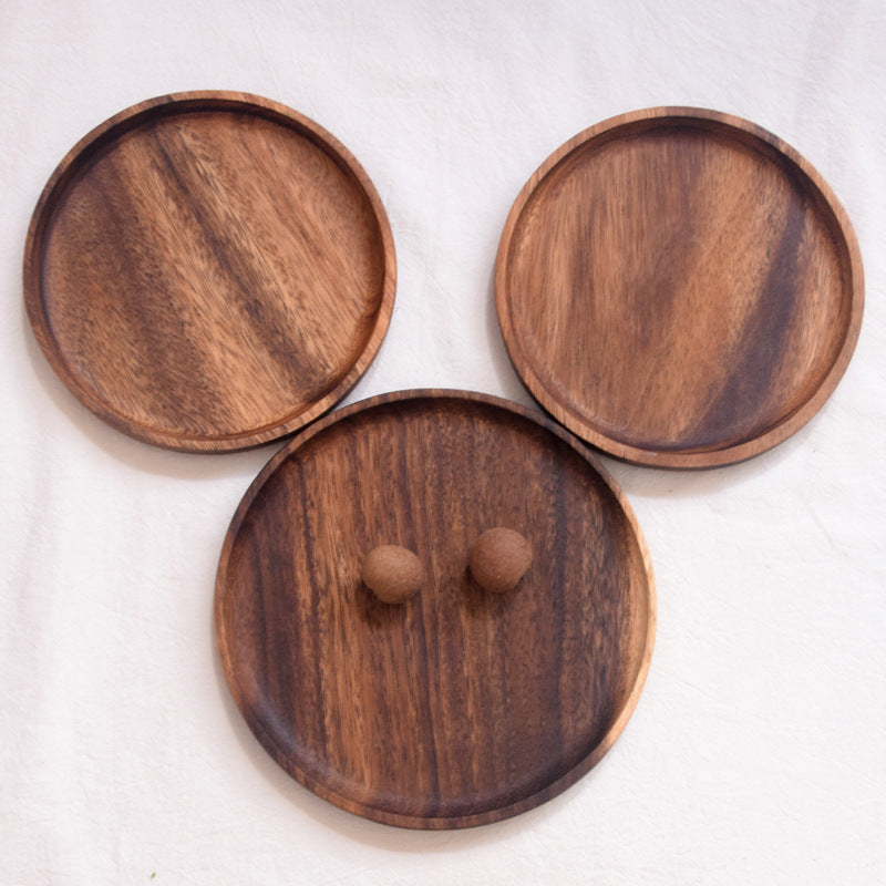 Round Wooden Plate - Premium Wood by Woody Kitchenware